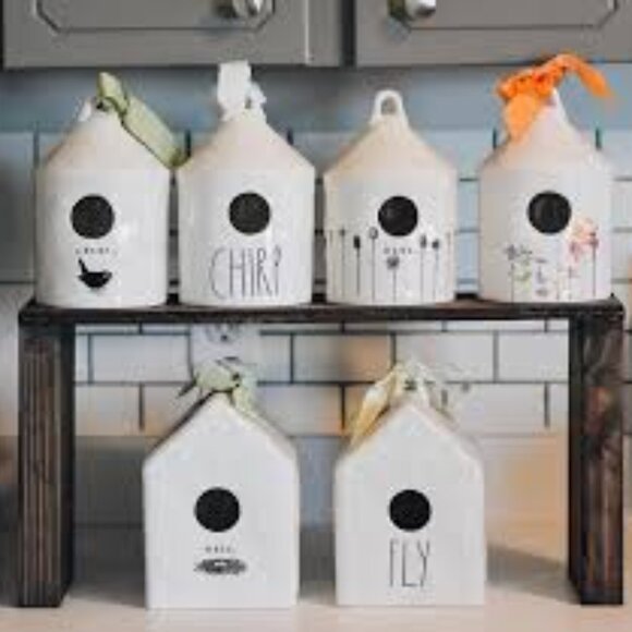 Rae Dunn ICON CHIRP Double Sided Birdhouse Artisan Collection Spring Nest - Picture 8 of 9